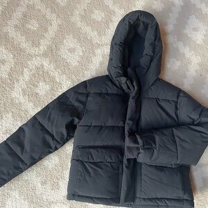 Black Puffer Jacket with Hood